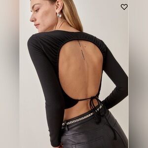 Reformation Casey Top with Open Back, S